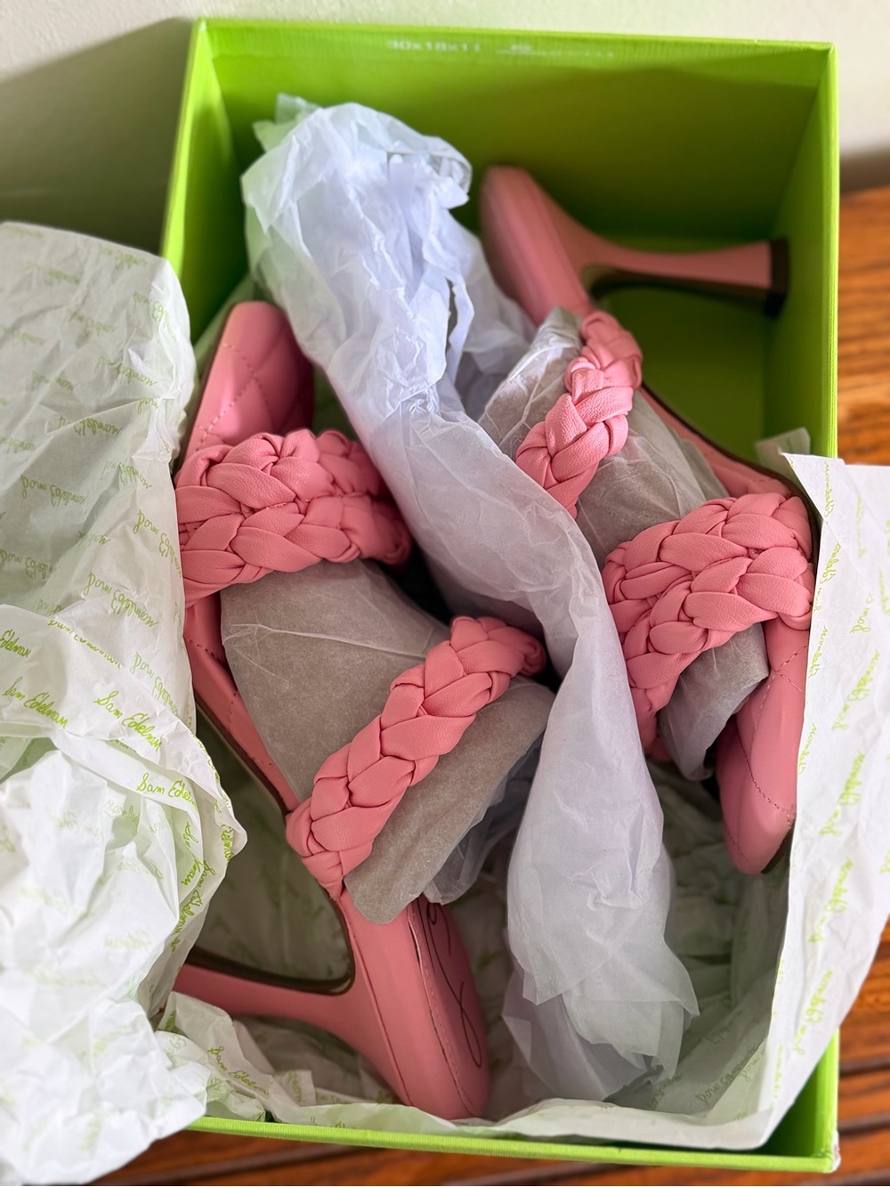 Sam Edelman Meghan Braided Mule Heels summer chic preppy coastal brunch NWT NIB - Picture 2 of 16